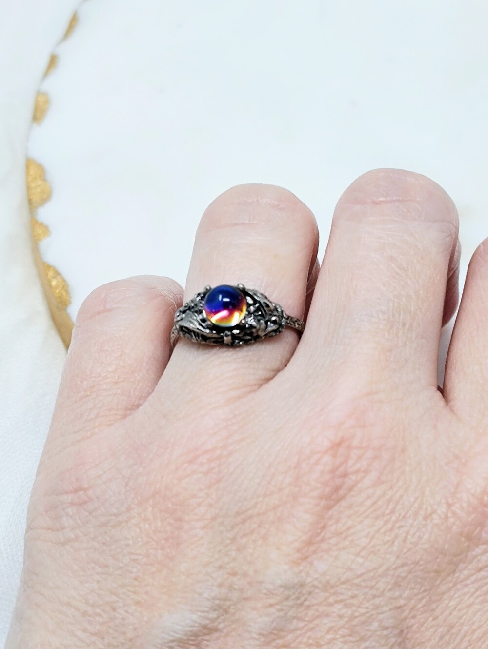 Size 7 Women's Vintage Mood Stone Ring